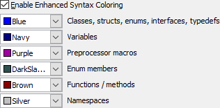 Enable Enhanced Syntax Coloring