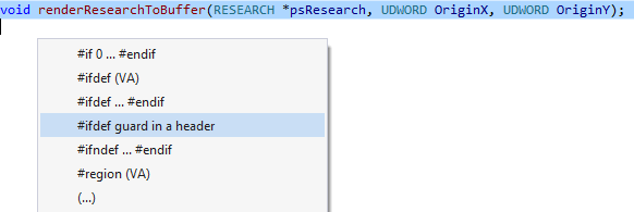 VA Snippets for Surround With